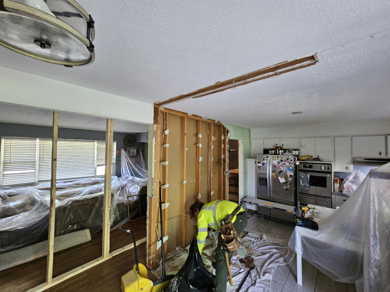 First floor before — divided layout with bearing wall
